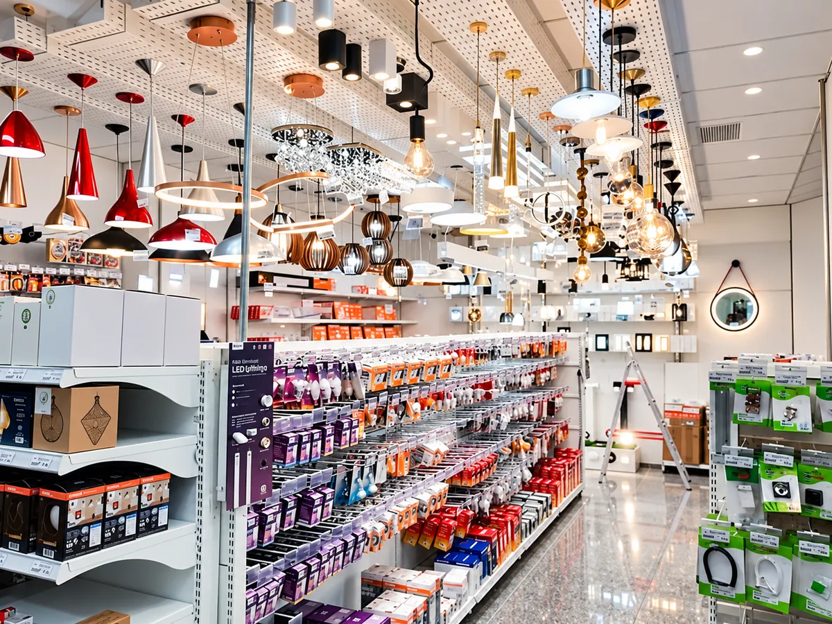 Luminárias, pendentes e materiais elétricos expostos